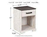 Shawburn - Whitewash / Charcoal Gray - One Drawer Night Stand by Signature Design by Ashley® | Bel Furniture