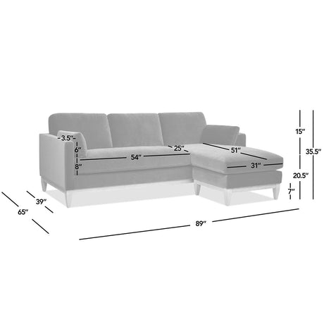 Knox - Modern Farmhouse Reversible Chaise Sectional Sofa - view 12