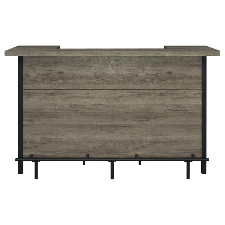 Bellemore - Freestanding Home Bar Wine Cabinet - Gray Driftwood by CoasterEssence | Bel Furniture