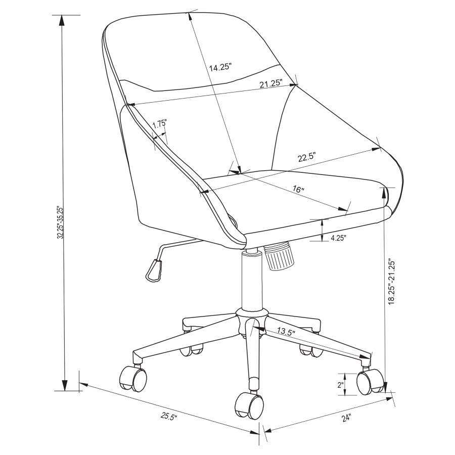 Jackman - Upholstered Adjustable Home Office Desk Chair