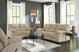 Simplejoy - Living Room Set Beige 3 Pc. Sofa, Loveseat, Rocker Recliner by Signature Design by Ashley® | Bel Furniture