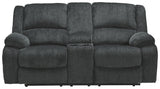 Draycoll - Reclining Loveseat Dark Gray Manual Reclining by Signature Design by Ashley® | Bel Furniture