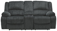 Draycoll - Reclining Loveseat Dark Gray Manual Reclining by Signature Design by Ashley® | Bel Furniture