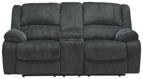 Draycoll - Reclining Loveseat Dark Gray Manual Reclining by Signature Design by Ashley® | Bel Furniture