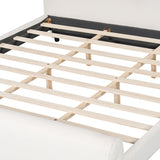 Luxury Upholstered Bed Frame With Curved Headboard & Footboard