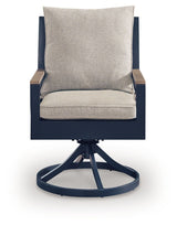 East Beach - Swivel Chair With Cushion (Set of 2) - Blue