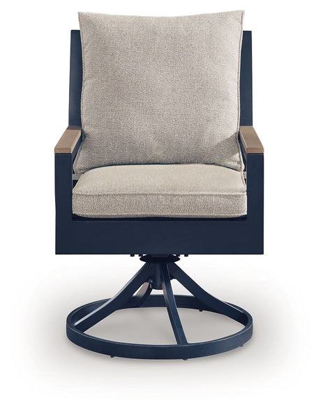 East Beach - Swivel Chair With Cushion (Set of 2) - Blue - view 6