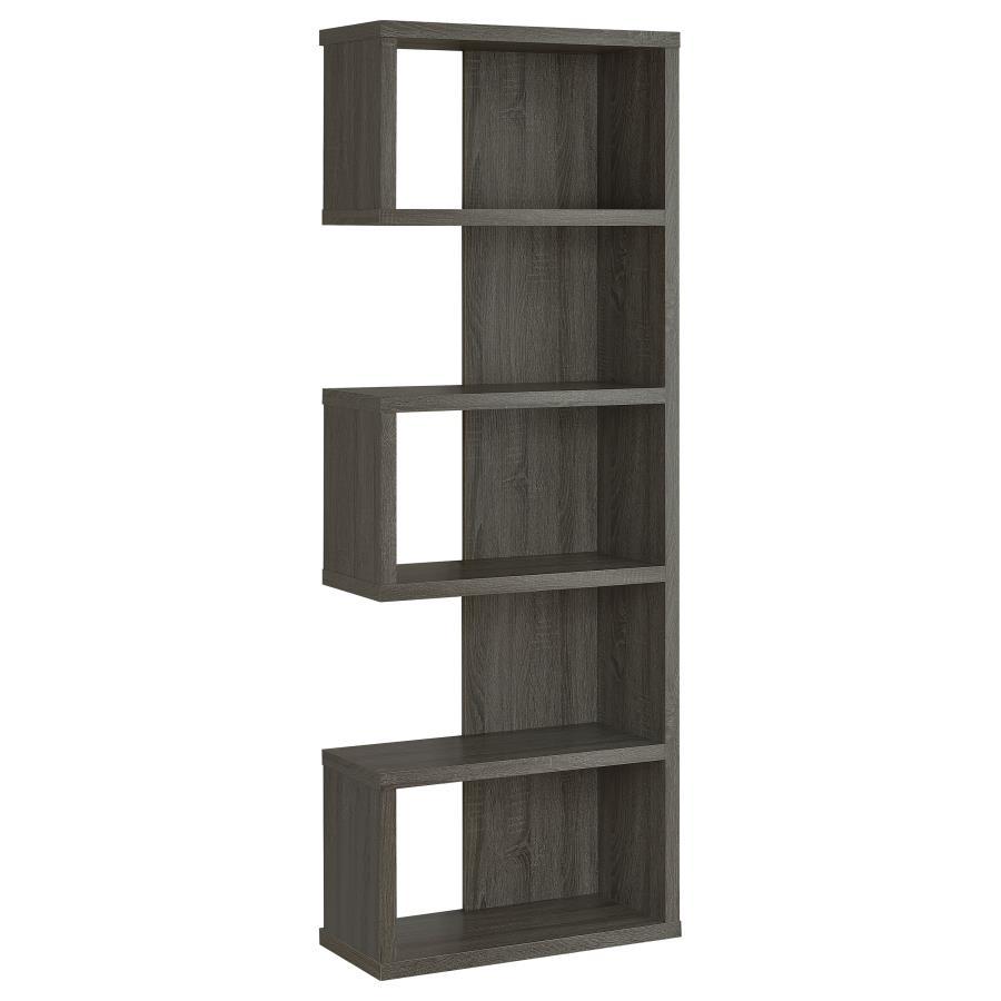 Joey - 5-tier Alternating Boxes Design Bookcase by CoasterEveryday | Bel Furniture
