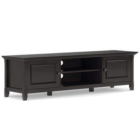 Amherst - Low TV Media Stand - Hickory Brown by Simpli-Home | Bel Furniture