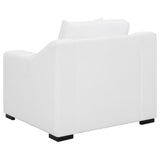 Ashlyn - Upholstered Sloped Arm Accent Chair - White by CoasterElevations | Bel Furniture