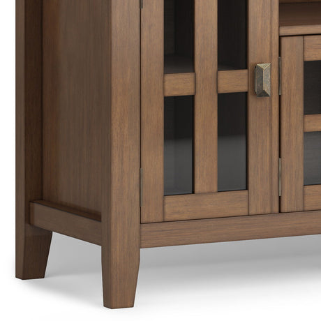 Artisan - TV Media Stand - Rustic Natural Aged Brown by Simpli-Home | Bel Furniture