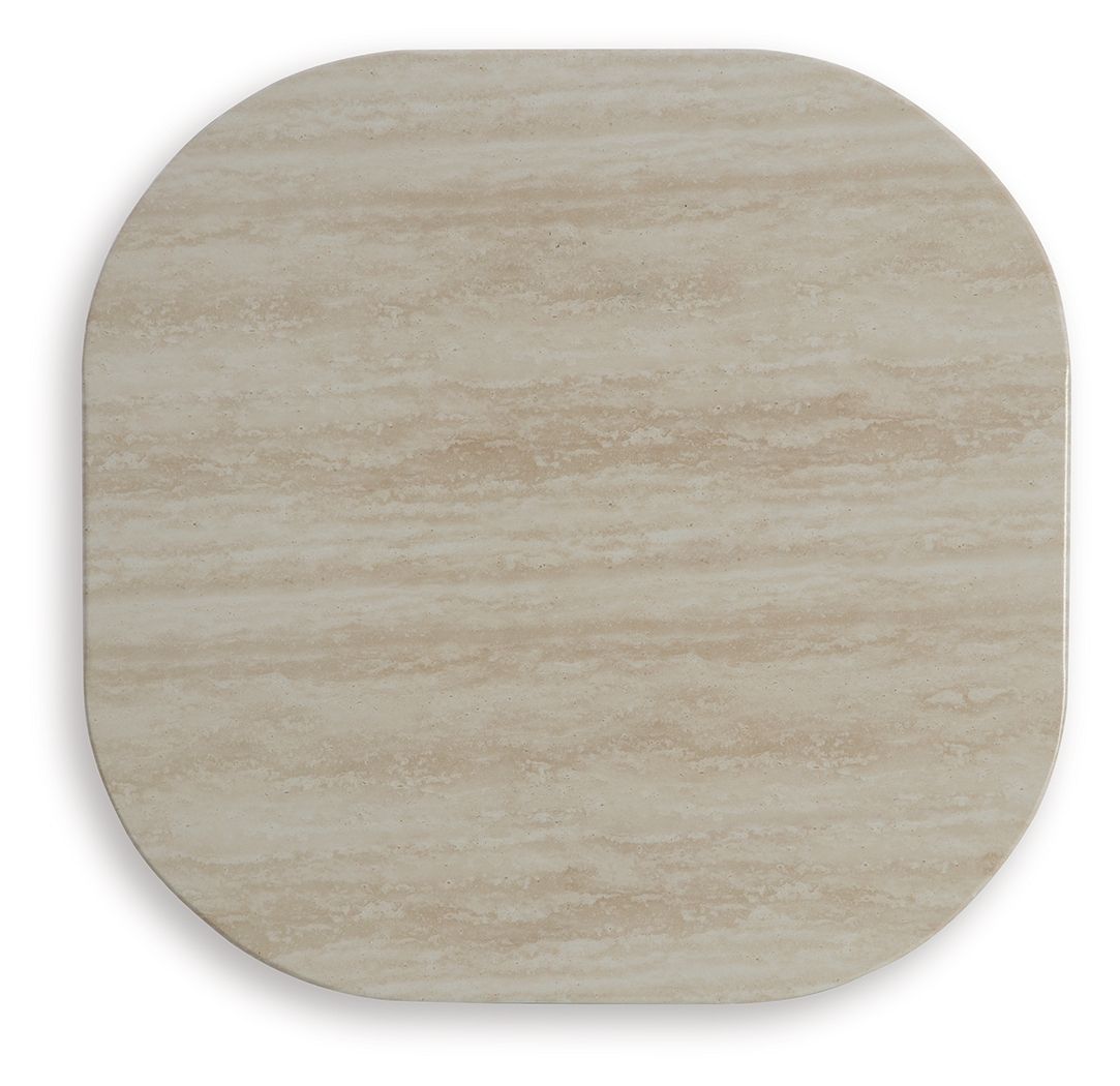 Kimora - Beige / Dark Brown - Square End Table by Signature Design by Ashley® | Bel Furniture