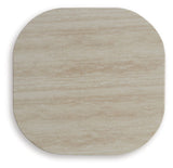 Kimora - Beige / Dark Brown - Square End Table by Signature Design by Ashley® | Bel Furniture