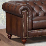 Alton Bay-Top Grain Leather Sofa Couch - Brown by Hydeline Furniture | Bel Furniture