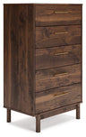 Calverson - Accent Drawer Chest Light Brown 5 Drawers by Signature Design by Ashley® | Bel Furniture