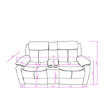 Blanche - Reclining Set With LED Lights With Pillow Top Arms