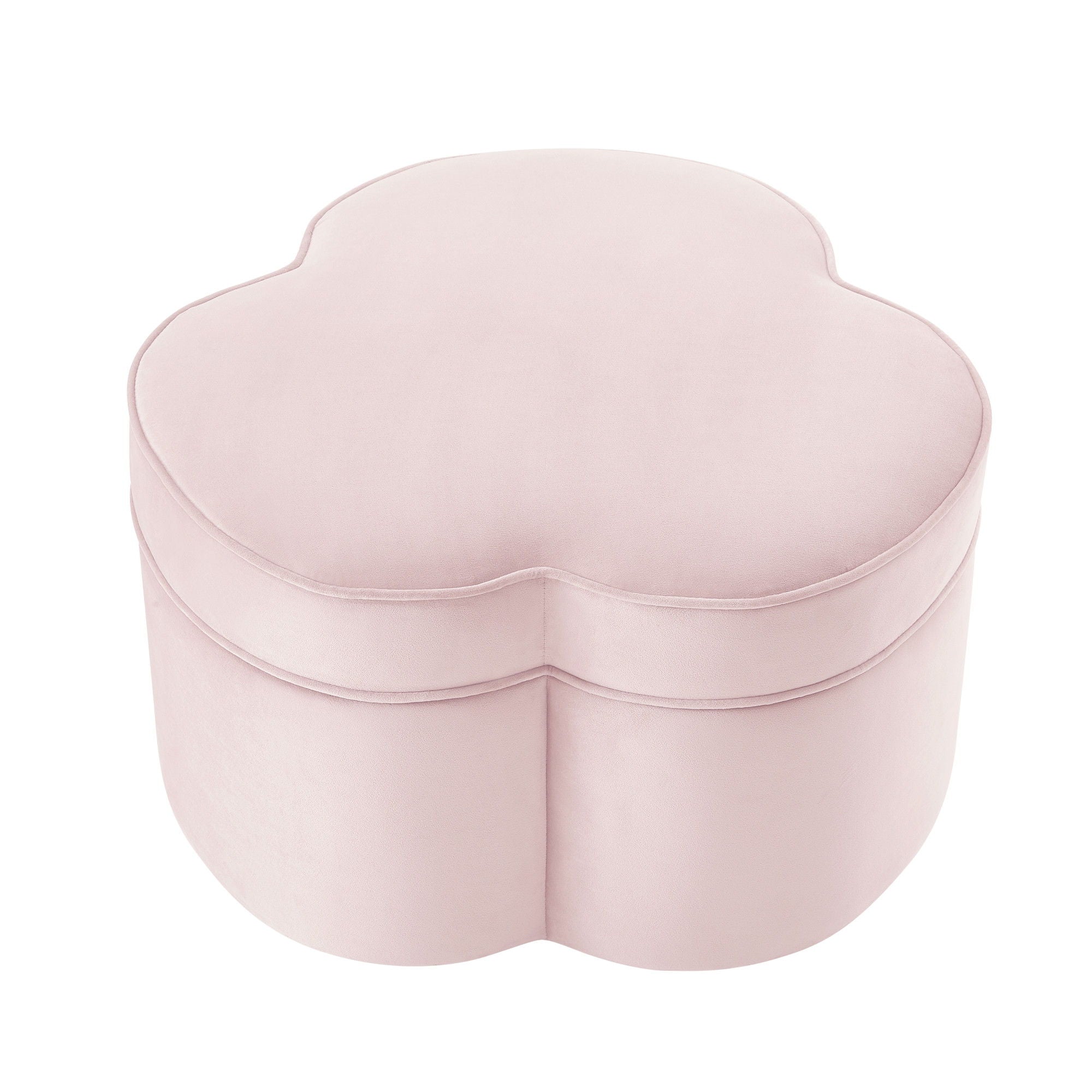 Velvet Specialty Cocktail Ottoman - Blush