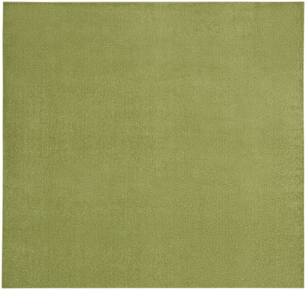 9' X 9' Square Non Skid Indoor / Outdoor Area Rug - Green