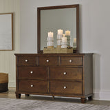 Danabrin - Brown - Dresser And Mirror by Signature Design by Ashley® | Bel Furniture