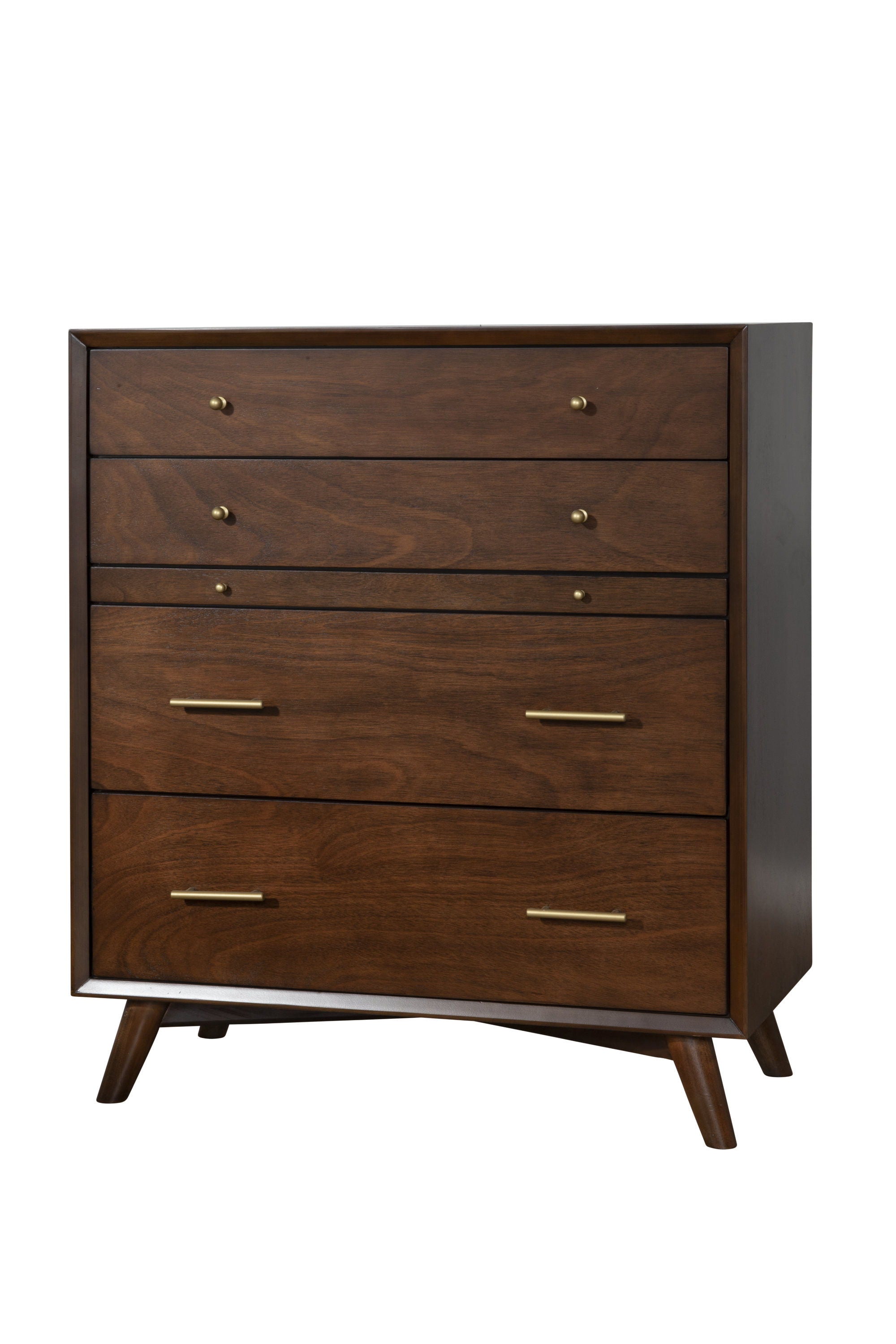 Solid Wood Four Drawer Chest - Mahogany