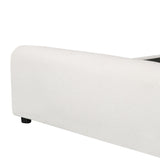 Luxury Upholstered Bed Frame With Curved Headboard & Footboard