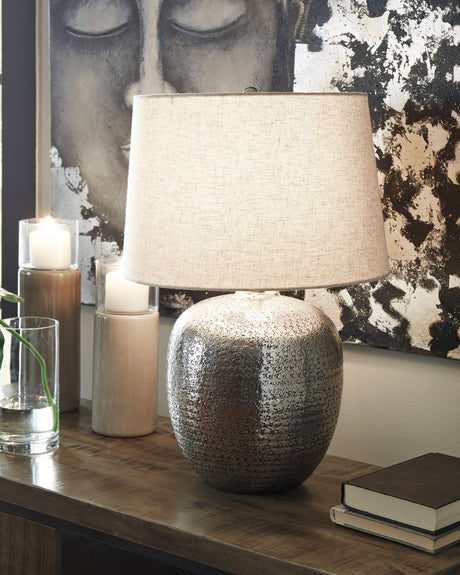 Magalie - Metal Table Lamp - Antique Silver Finish - view 5