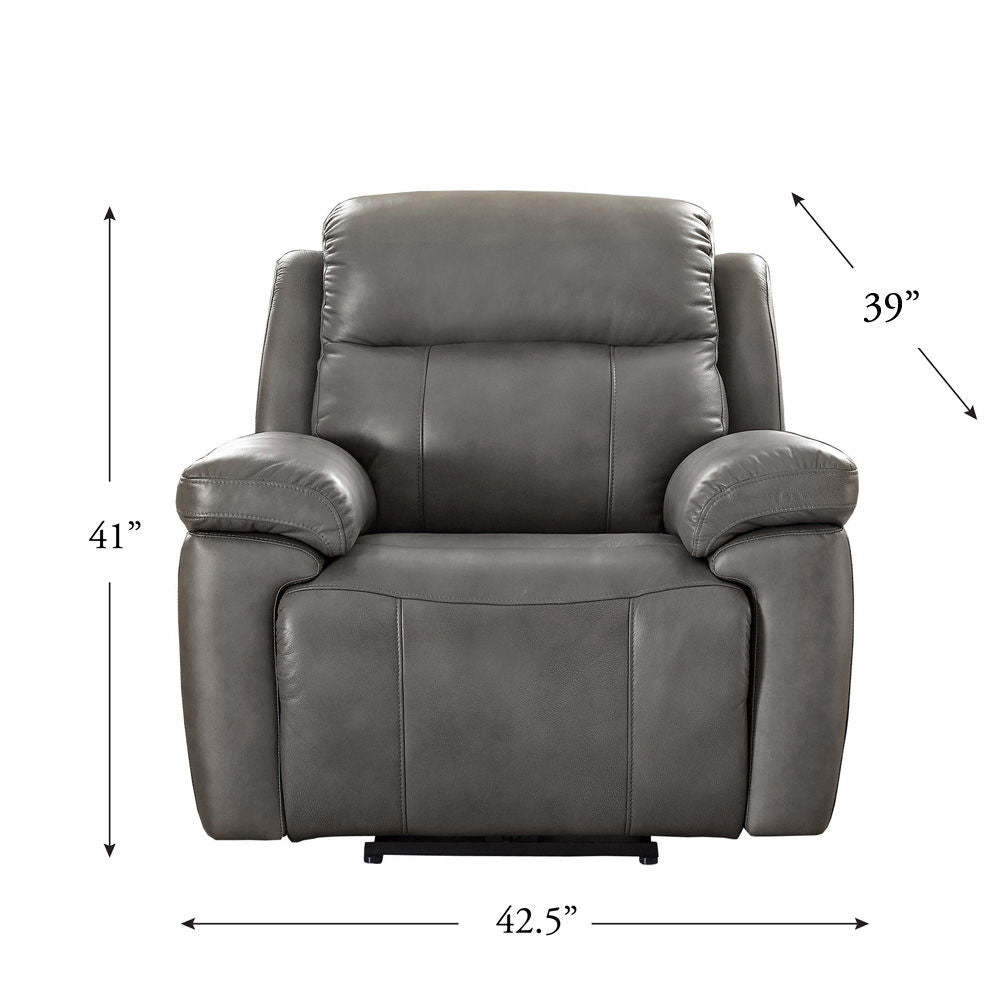 Riverside - Power Headrest Lumbar Zero Gravity Recliner - Light Gray