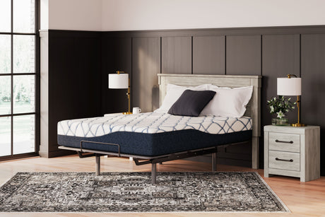 12 Inch Chime Elite 2.0 - White / Blue - California King Mattress by Sierra Sleep® by Ashley | Bel Furniture