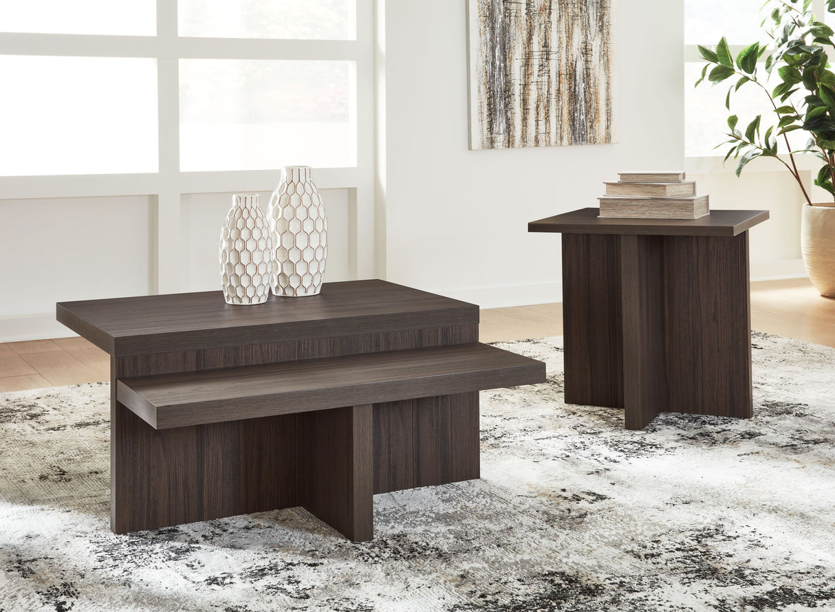 Zendex - Brown - Occasional Table Set (Set of 2) by Signature Design by Ashley® | Bel Furniture