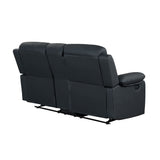 Blanche - Console Reclining Loveseat With LED Lights And Speakers