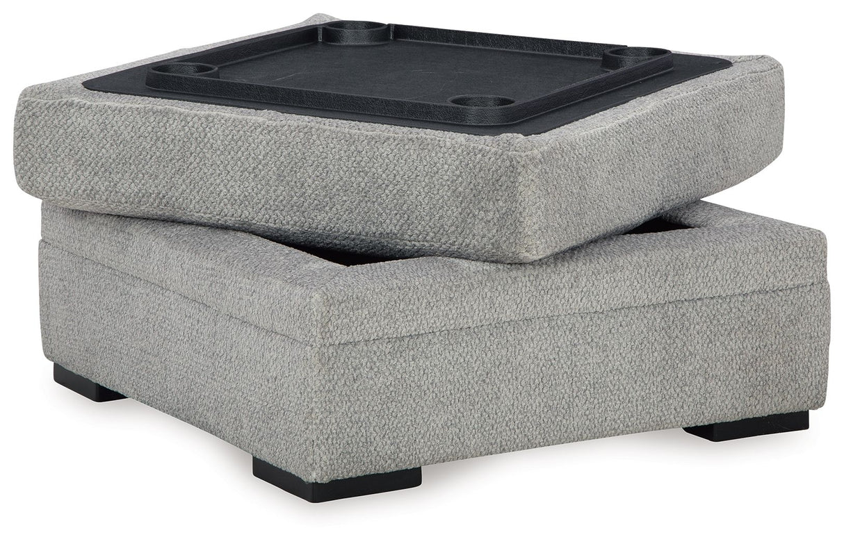 Casselbury - Cement - Ottoman With Storage by Signature Design by Ashley® | Bel Furniture