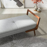 Cora - Mid-Century Modern Gray Bench - Gray by Ashcroft Furniture | Bel Furniture