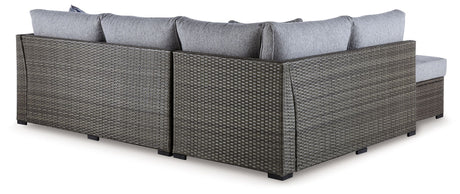 Petal Road - Gray - Loveseat Sectional, Ottoman, Table Set (Set of 4) by Signature Design by Ashley® | Bel Furniture
