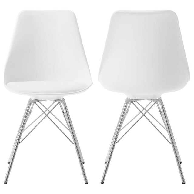 Juniper - Polypropylene Dining Side Chair (Set of 2) White by CoasterEveryday | Bel Furniture