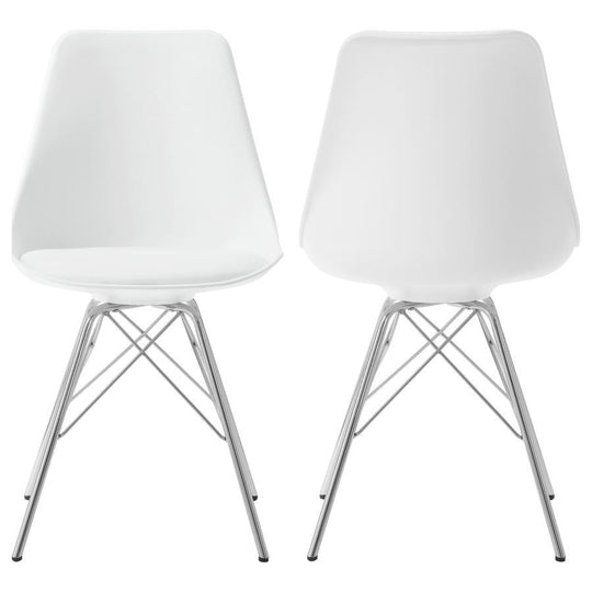 Juniper - Polypropylene Dining Side Chair (Set of 2) White by CoasterEveryday | Bel Furniture