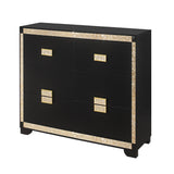 Lively - Dresser With Glitter Detail And Thick Bar Handle Hardware - Black