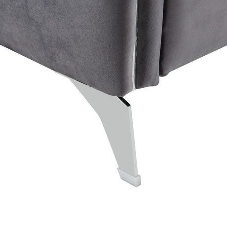Hathaway - Velvet Modern Chic Accent Armchair by Lilola Home | Bel Furniture