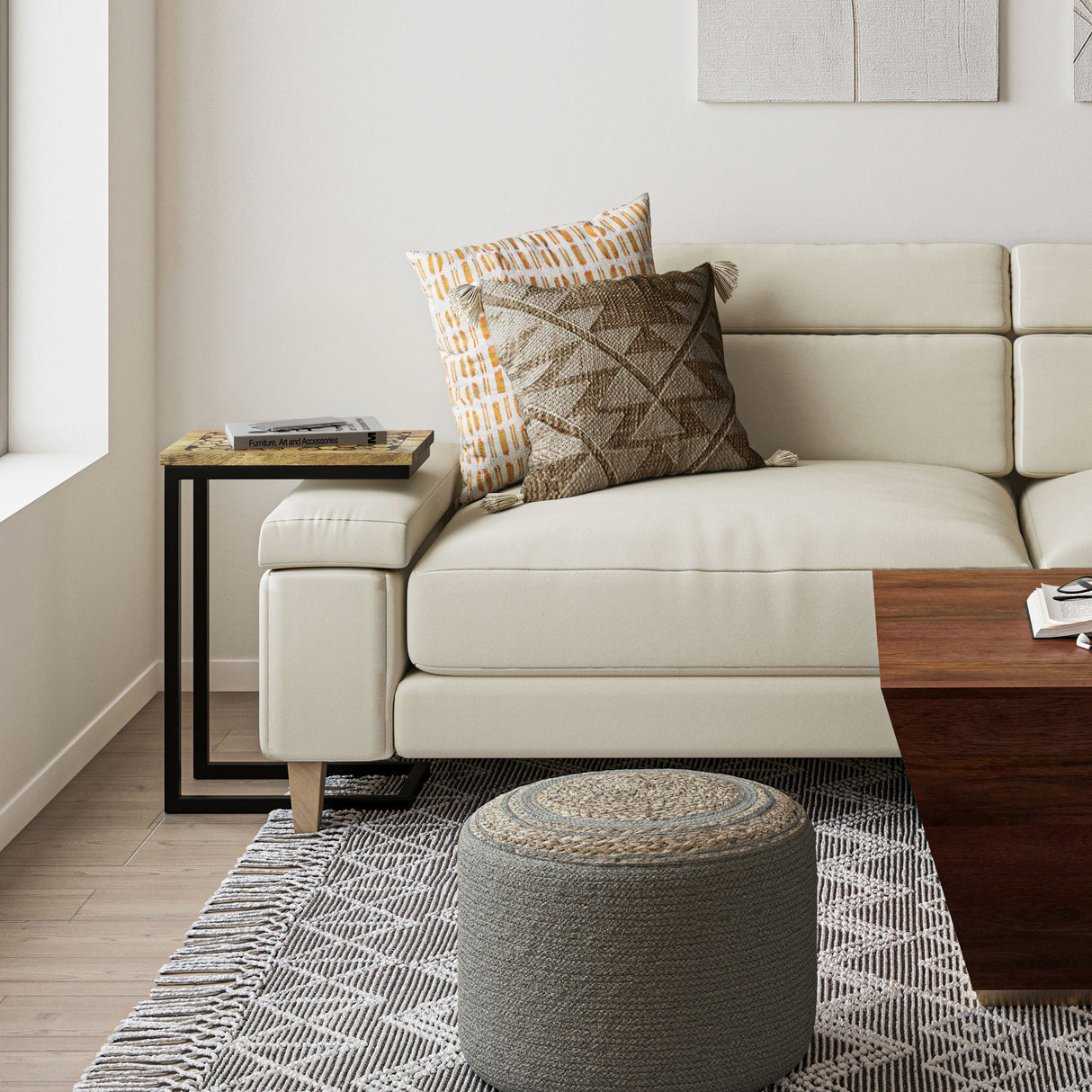 Davisville - C Side Table - Natural by Simpli-Home | Bel Furniture