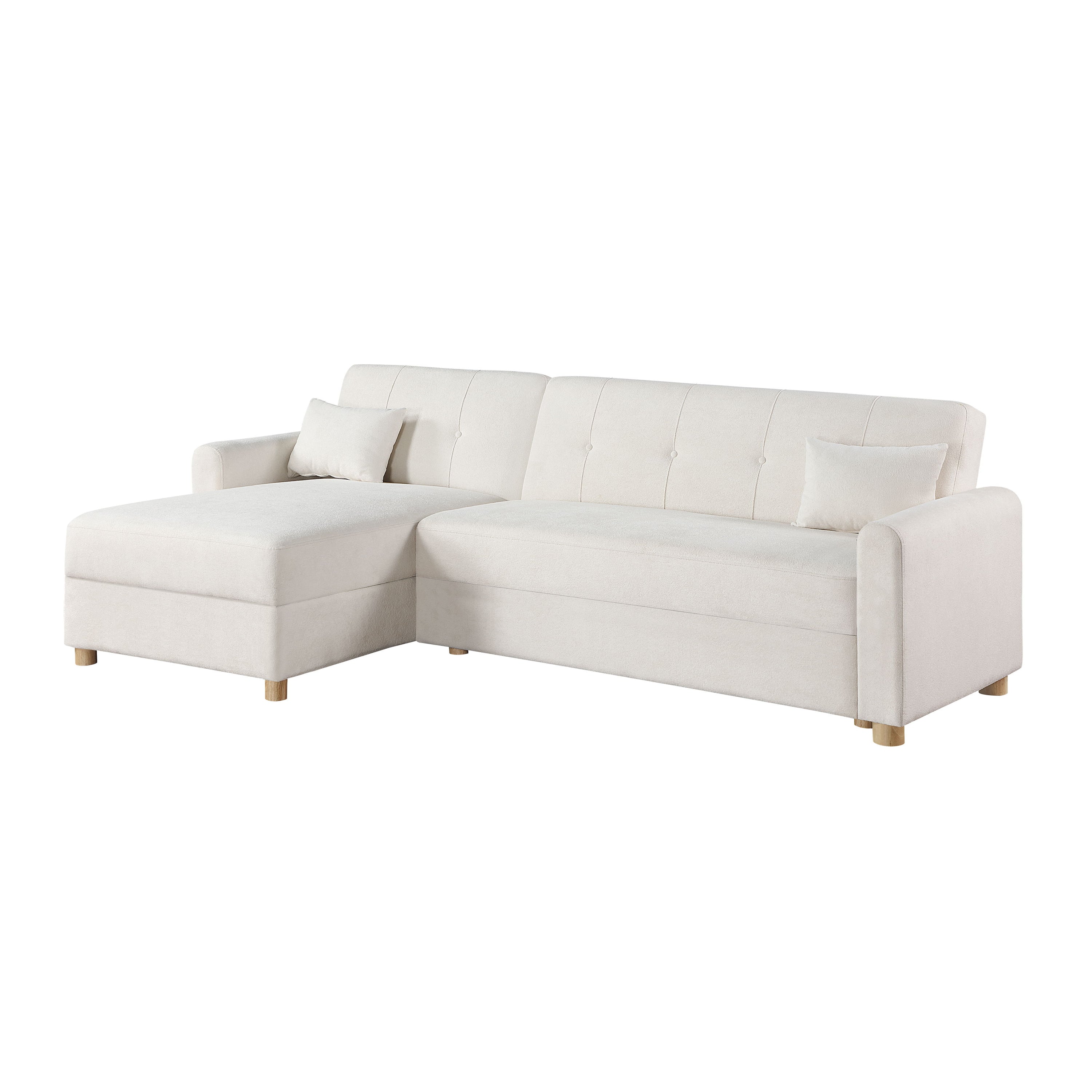 Thomas - 99.5" Convertible Sleeper Sectional Sofa with Reversible Chaise and Storage