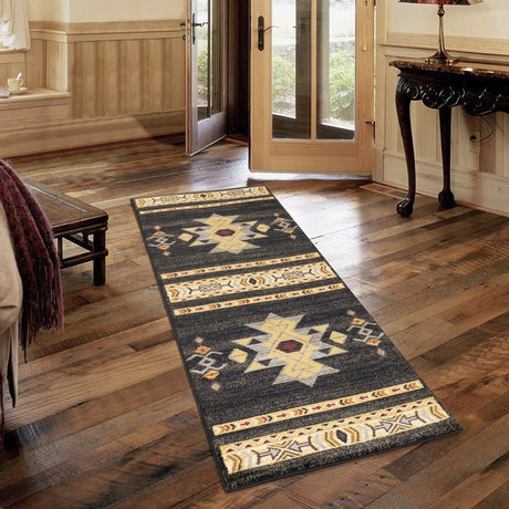 Tribes - 5'3" X 7'3" Southwest Area Rug - Black - view 4