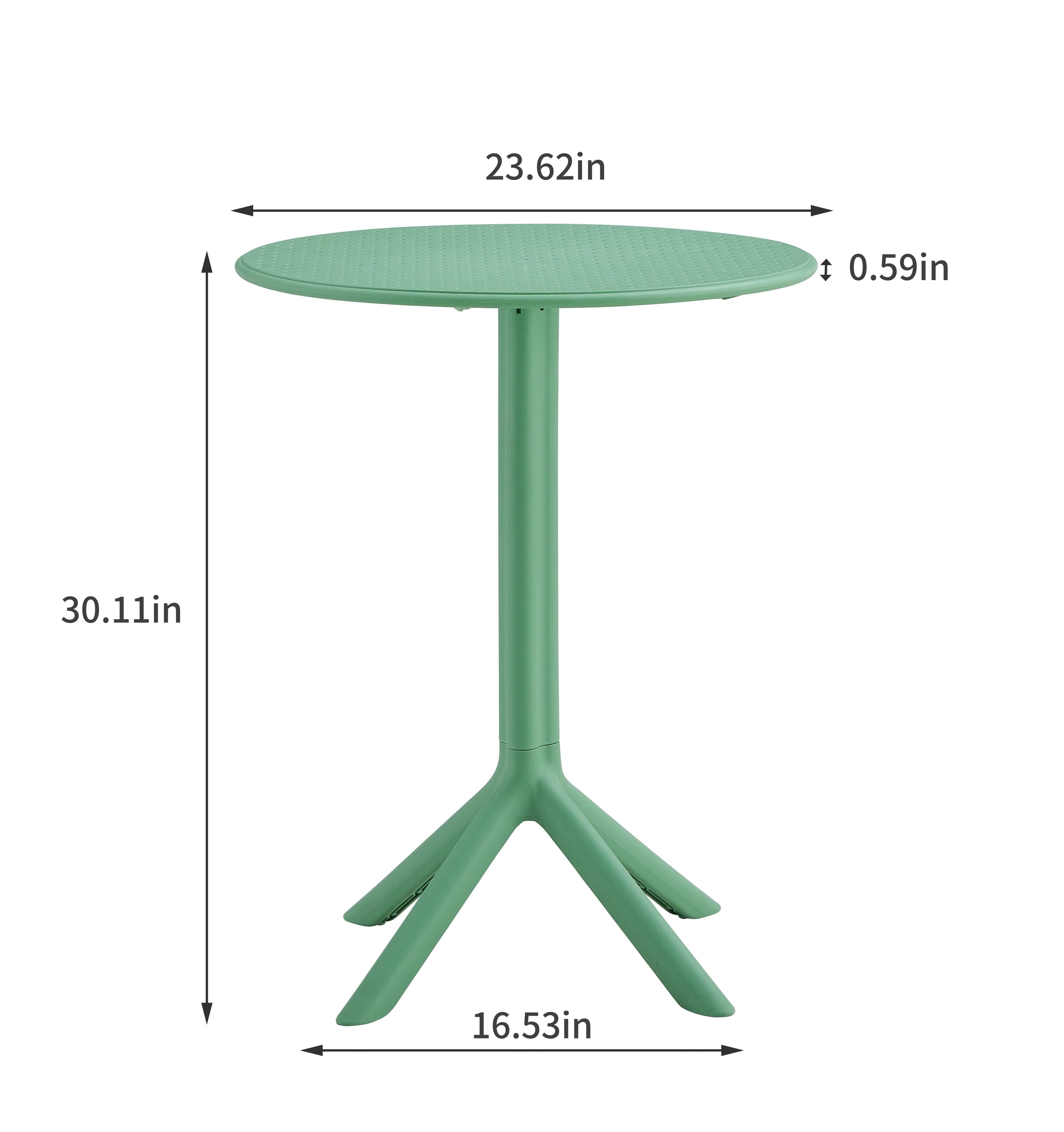 3 Piece Plastic Arm Chair Bistro Grs Premium Ocean Plastic