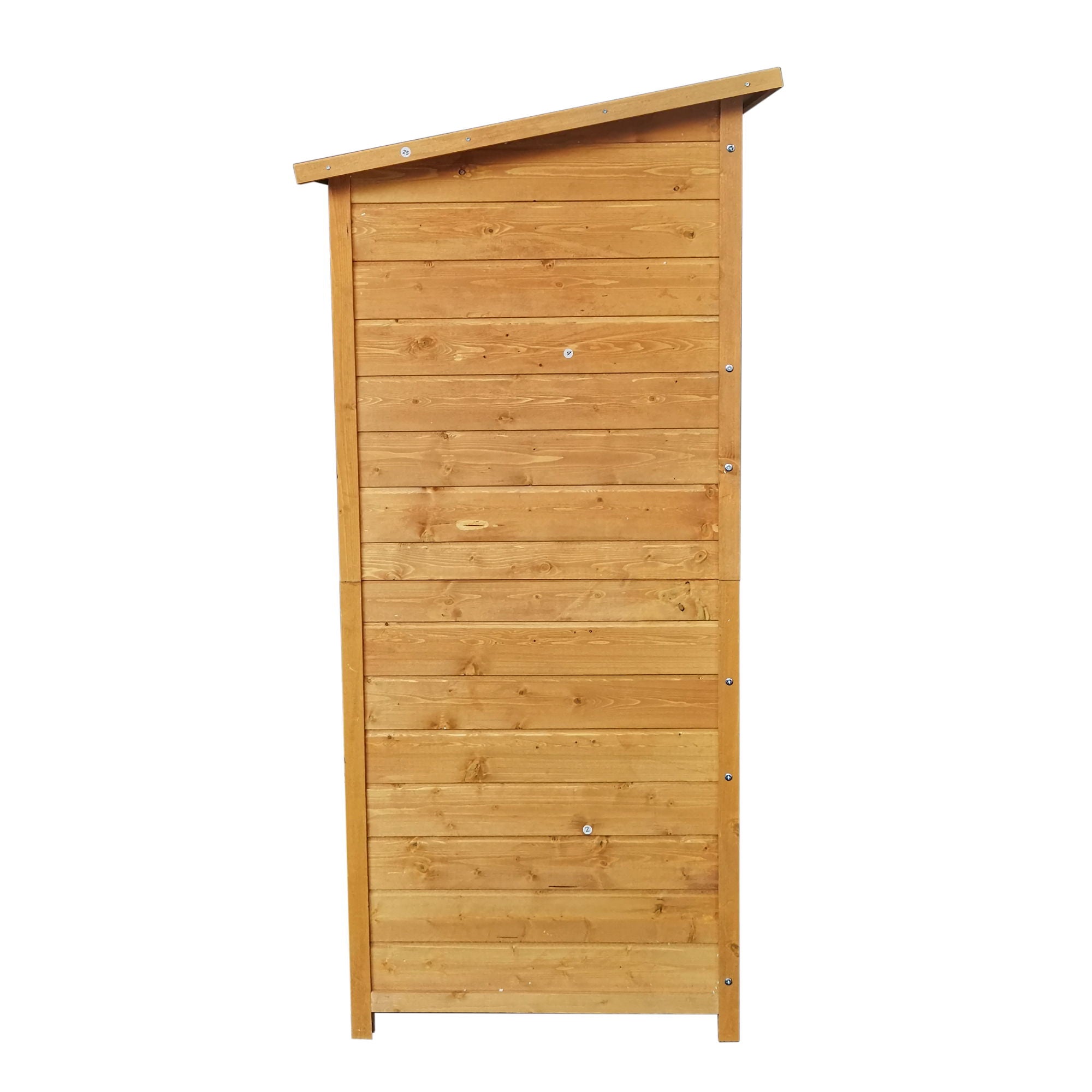 Wooden Shed Natural For Backyard Garden Big Tool Storage Flat Roof Tool Room - Natural