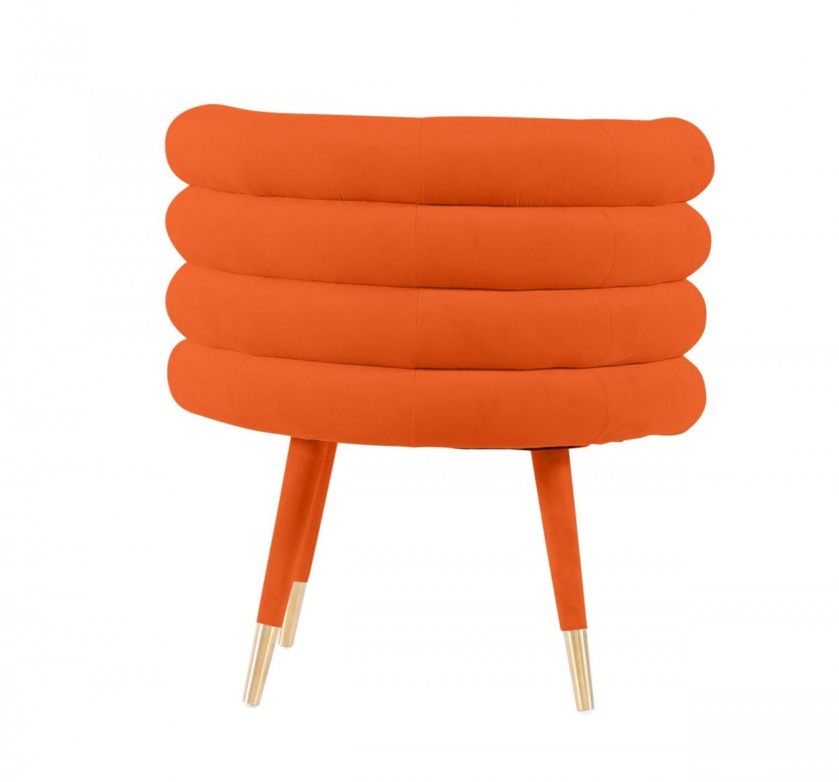 Velvet Barrel Chair - Orange