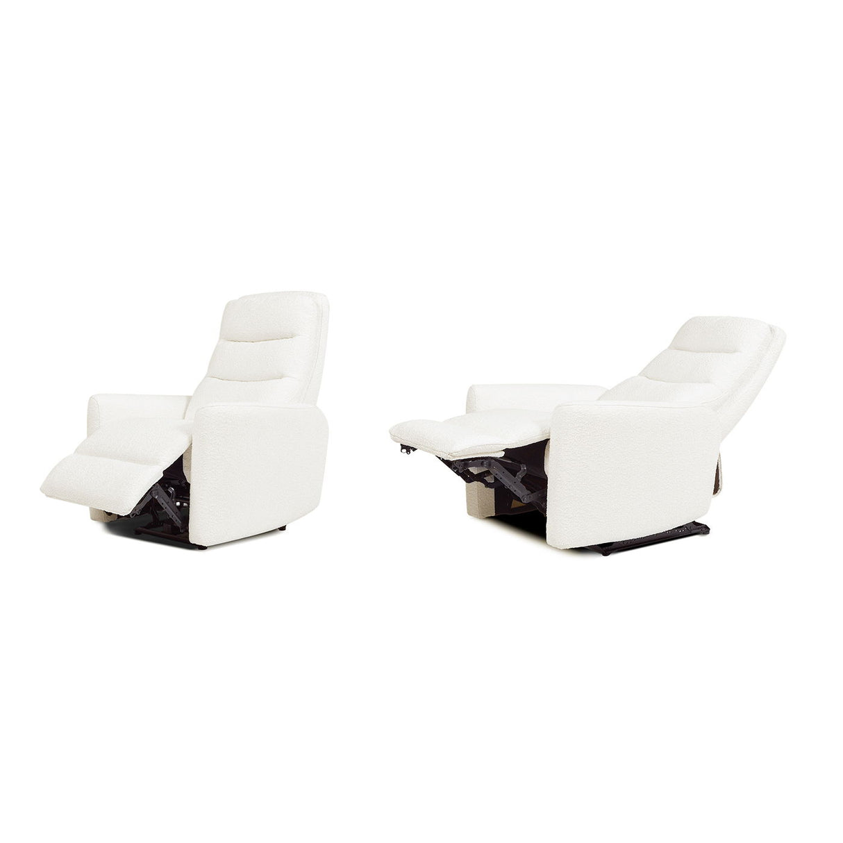 Bloomy - High Back Power Recliner Motion Chair - Chiffon White