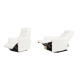 Bloomy - High Back Power Recliner Motion Chair - Chiffon White