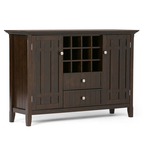 Bedford - Sideboard Buffet And Wine Rack Dark Brown by Simpli-Home | Bel Furniture