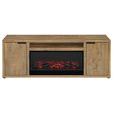 Fuller - 60" 2-Door TV Stand Fireplace Media Console - Mango
