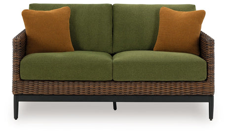 Horizon Hall - Brown / Green - Loveseat With Cushion by Signature Design by Ashley® | Bel Furniture