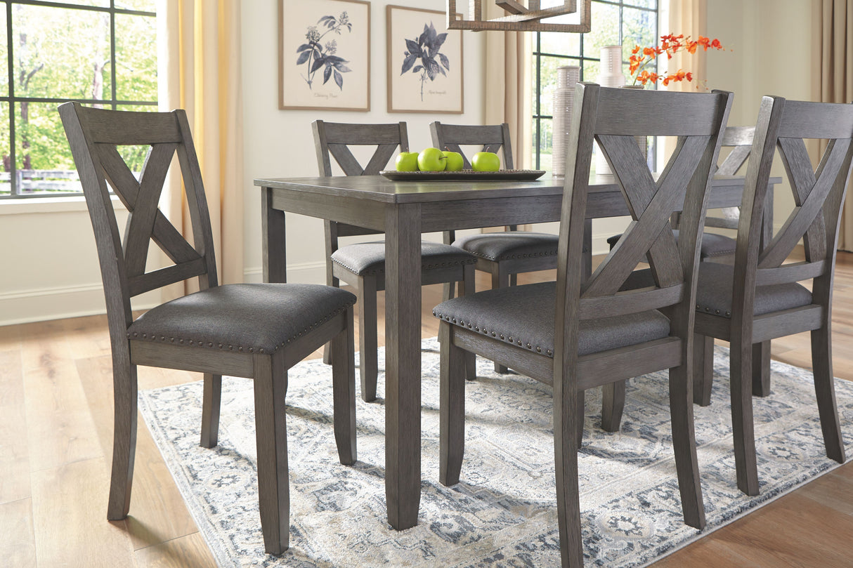 Caitbrook - Gray - RECT DRM Table Set (Set of 7) by Signature Design by Ashley® | Bel Furniture