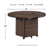 Paradise Trail - Medium Brown - 5 Pc. - Conversation Set with 4 Swivel Lounge Chairs by Signature Design by Ashley® | Bel Furniture